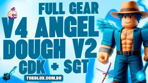 〔😇⚔️🍩🎸〕 V4 ANGEL FULL + DOUGH V2+ CDK + SKULL GUITAR + LVL 2800 + FRUTAS E ITENS