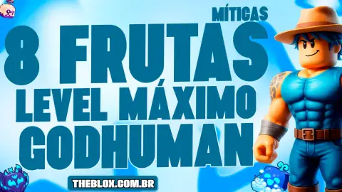 〔🍑🚨〕8 FRUTAS MÍTICAS + GODHUMAN + LEVEL MAX + FRUTAS, ITENS E ESPADAS ALEATÓRIOS