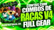 Conta Blox Fruits com Combos de Raças V4 Full Gear