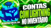 Conta Blox Fruits com Lightning no Inventário