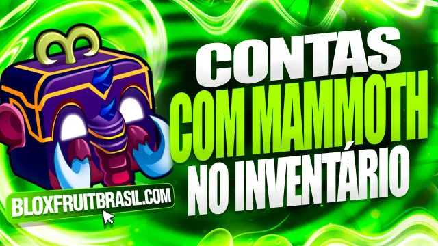 Conta Blox Fruits com Mammoth no Inventário