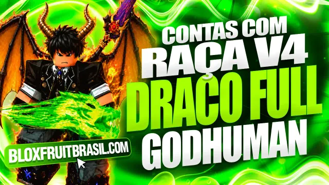 Conta Blox Fruits com Raça Draco V4 Full Gear