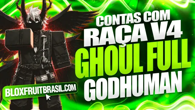 Conta Blox Fruits com Raça Ghoul V4 Full Gear
