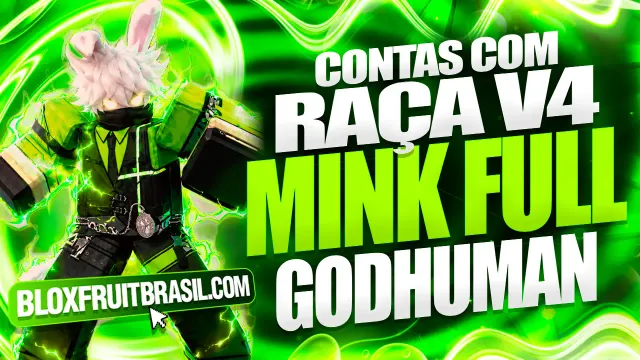 Conta Blox Fruits com Raça Mink V4 Full Gear