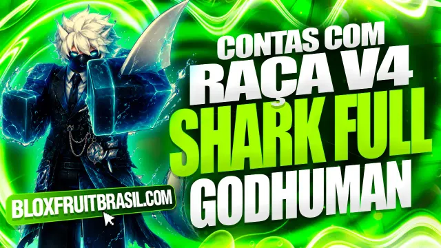 Conta Blox Fruits com Raça Shark V4 Full Gear