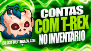 Conta Blox Fruits com T-Rex no Inventário