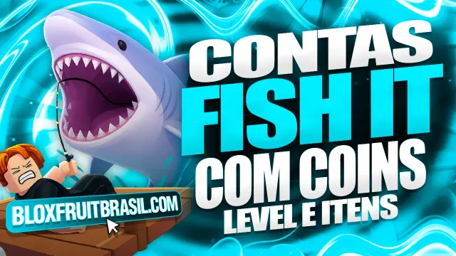 Conta Fish It com Varas, Itens e Coins
