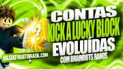Conta Kick a Lucky Block com Poder de Chute e Brainrots Raros