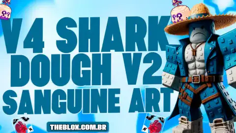 [PROMO]〔🦈🍩🩸⚔️🎸〕V4 SHARK  FULL + DOUGH V2 + CDK + SKULL GUITAR + GHM + LVL 2800 + FRUTA E ITENS