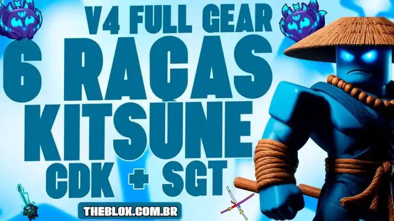 🔥〔🌗🦊🎸⚔️〕 6 RAÇAS V4 FULL + KITSUNE INGERIDA + CDK + SKULL GUITAR + GODHUMAN + FRUTAS MÍTICAS E ITENS