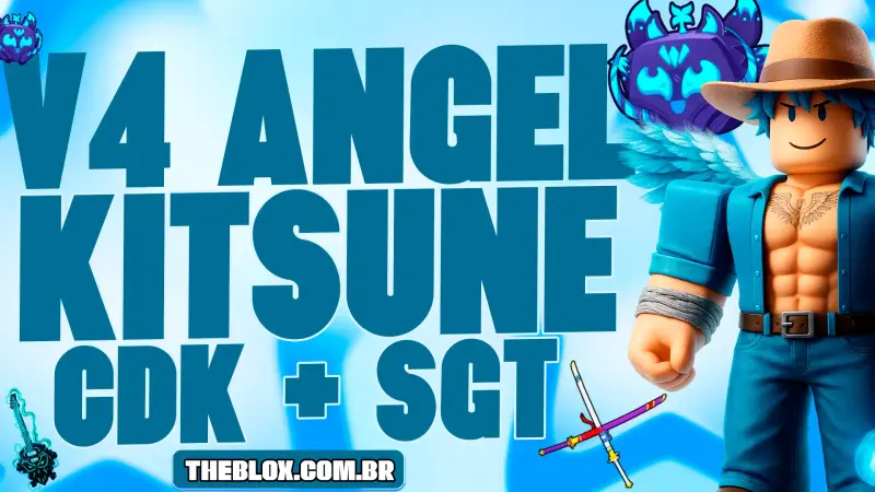 〔😇🦊⚔️❄️〕V4 ANGEL FULL + KITSUNE + SKULL GUITAR + CDK + GHM + LVL MAX + FRUTAS E ITENS