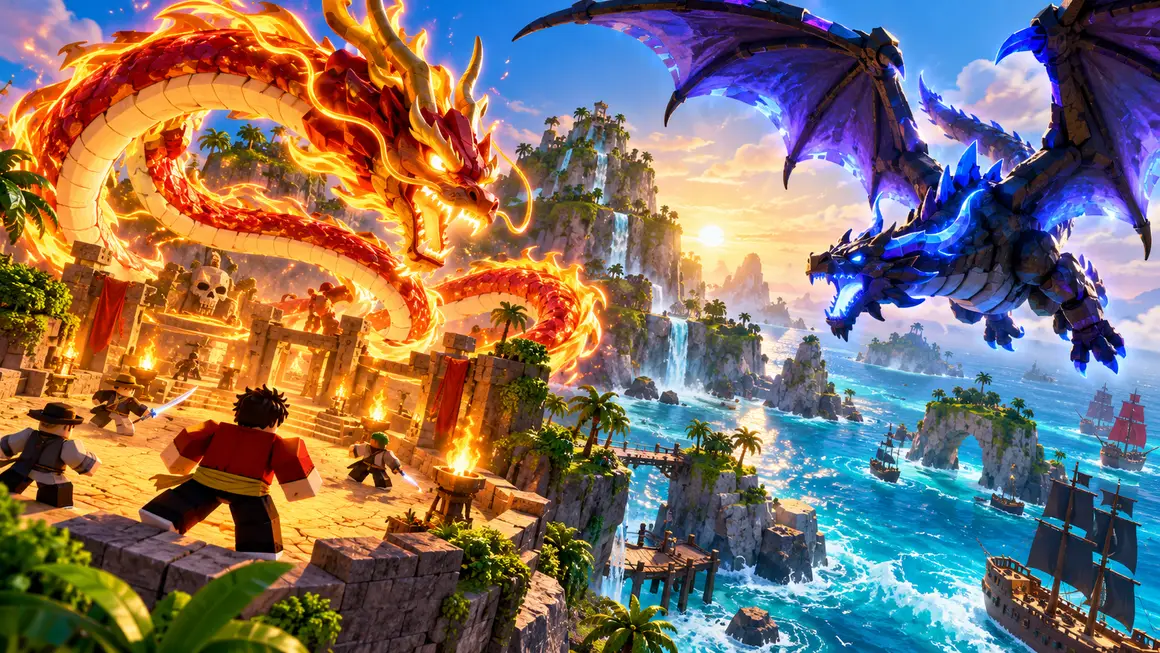 Dragon East ou West no Blox Fruits: qual escolher para farm e PvP